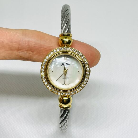 Women's Vintage Gold Watch With Bracelet Band Analog Watch - Fits Size M-L - Picture 4 of 7
